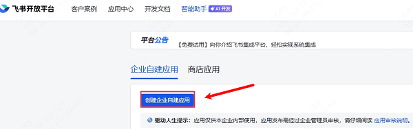 登录飞书开放平台